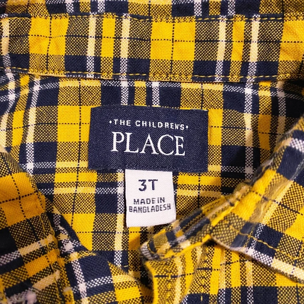The Children’s Place Toddler Yellow Plaid Shirt